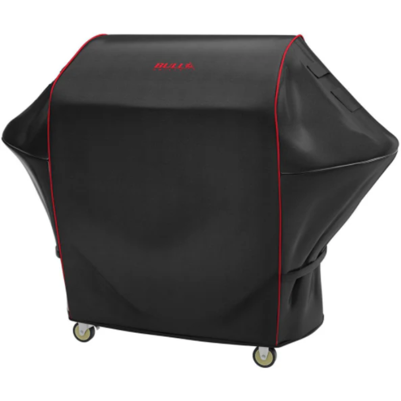 80cm Bull Lonestar & Angus BBQ Cart Premium Cover (BLACK WITH RED PIPING)