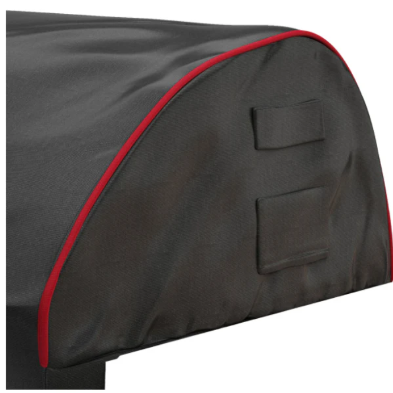 60cm Bull Steer BBQ Cart Premium Cover (BLACK WITH RED PIPING)